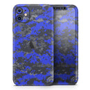 Bright Royal Blue and Gray Digital Camouflage  - Protective Skin Wrap & Decal – Compatible with iPhone SE to iPhone 17 Pro Max (All Models)