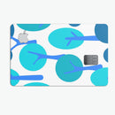 Bright Shades of Blue Cartoon Trees - Premium Protective Decal Skin-Kit for the Apple Credit Card