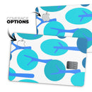 Bright Shades of Blue Cartoon Trees - Premium Protective Decal Skin-Kit for the Apple Credit Card
