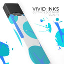 Bright Shades of Blue Cartoon Trees - Premium Decal Protective Skin-Wrap Sticker compatible with the Juul Labs vaping device