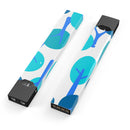 Bright Shades of Blue Cartoon Trees - Premium Decal Protective Skin-Wrap Sticker compatible with the Juul Labs vaping device