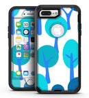 Bright Shades of Blue Cartoon Trees - iPhone 7 Plus/8 Plus OtterBox Case & Skin Kits
