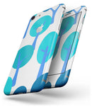 Bright Shades of Blue Cartoon Trees - Skin-kit for the iPhone 8 or 8 Plus