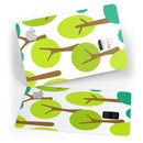 Bright Shades of Green Cartoon Trees - Premium Protective Decal Skin-Kit for the Apple Credit Card