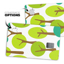 Bright Shades of Green Cartoon Trees - Premium Protective Decal Skin-Kit for the Apple Credit Card