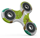 Bright Shades of Green Cartoon Trees Full-Body Fidget Spinner Skin-Kit