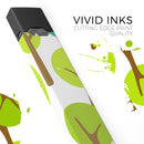 Bright Shades of Green Cartoon Trees - Premium Decal Protective Skin-Wrap Sticker compatible with the Juul Labs vaping device