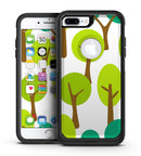 Bright Shades of Green Cartoon Trees - iPhone 7 or 7 Plus Commuter Case Skin Kit