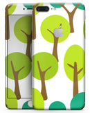 Bright Shades of Green Cartoon Trees - Skin-kit for the iPhone 8 or 8 Plus