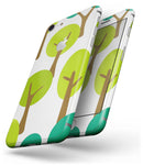 Bright Shades of Green Cartoon Trees - Skin-kit for the iPhone 8 or 8 Plus