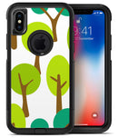 Bright Shades of Green Cartoon Trees - iPhone X OtterBox Case & Skin Kits