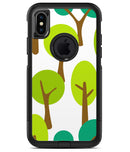 Bright Shades of Green Cartoon Trees - iPhone X OtterBox Case & Skin Kits