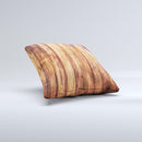Bright Stained Wooden Planks Ink-Fuzed Decorative Throw Pillow