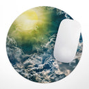 Bright Sun Over Cloud-Magic// WaterProof Rubber Foam Backed Anti-Slip Mouse Pad for Home Work Office or Gaming Computer Desk