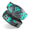Bright Teal and Gray Digital Camouflage - Decal Skin Wrap Kit for the Disney Magic Band