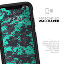 Bright Teal and Gray Digital Camouflage - Skin Kit for the iPhone OtterBox Cases