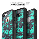 Bright Teal and Gray Digital Camouflage - Skin Kit for the iPhone OtterBox Cases