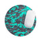 Bright Teal and Gray Digital Camouflage// WaterProof Rubber Foam Backed Anti-Slip Mouse Pad for Home Work Office or Gaming Computer Desk