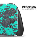 Bright Teal and Gray Digital Camouflage // Skin Decal Wrap Kit for Nintendo Switch Console & Dock, Joy-Cons, Pro Controller, Lite, 3DS XL, 2DS XL, DSi, or Wii - Vinyl Skin Wrap for Nintendo Switch 2, OLED, Lite, Pro Controller, Wii & Classic Handhelds
