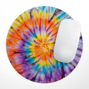 Bright Tie Dyed V1// WaterProof Rubber Foam Backed Anti-Slip Mouse Pad for Home Work Office or Gaming Computer Desk