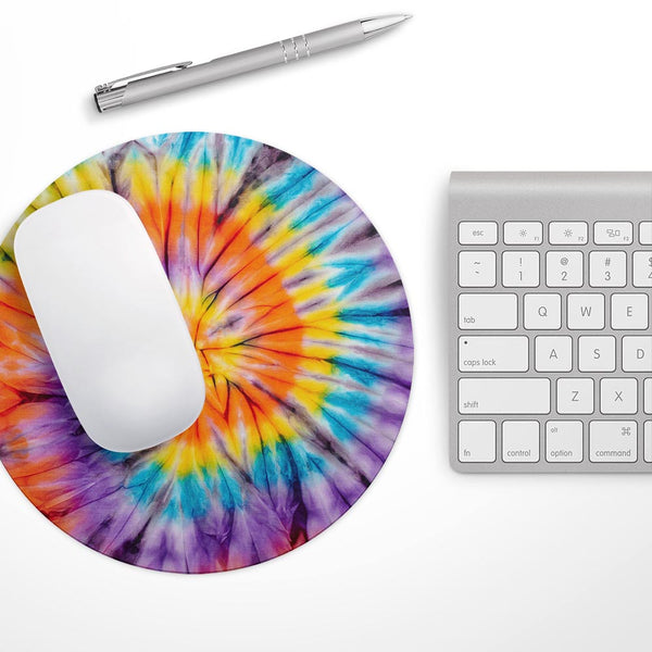 Bright Tie Dyed V1// WaterProof Rubber Foam Backed Anti-Slip Mouse Pad for Home Work Office or Gaming Computer Desk
