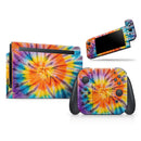 Bright Tie Dyed V1 // Skin Decal Wrap Kit for Nintendo Switch Console & Dock, Joy-Cons, Pro Controller, Lite, 3DS XL, 2DS XL, DSi, or Wii - Vinyl Skin Wrap for Nintendo Switch 2, OLED, Lite, Pro Controller, Wii & Classic Handhelds