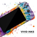 Bright Tie Dyed V1 // Skin Decal Wrap Kit for Nintendo Switch Console & Dock, Joy-Cons, Pro Controller, Lite, 3DS XL, 2DS XL, DSi, or Wii - Vinyl Skin Wrap for Nintendo Switch 2, OLED, Lite, Pro Controller, Wii & Classic Handhelds