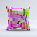 Bright Translucent Wave Pattern V2 ink-Fuzed Decorative Throw Pillow