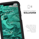 Bright Trendy Green Color Swirled - Skin Kit for the iPhone OtterBox Cases