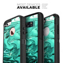 Bright Trendy Green Color Swirled - Skin Kit for the iPhone OtterBox Cases