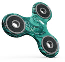 Bright Trendy Green Color Swirled Full-Body Fidget Spinner Skin-Kit