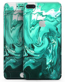 Bright Trendy Green Color Swirled - Skin-kit for the iPhone 8 or 8 Plus