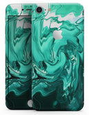 Bright Trendy Green Color Swirled - Skin-kit for the iPhone 8 or 8 Plus