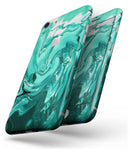 Bright Trendy Green Color Swirled - Skin-kit for the iPhone 8 or 8 Plus