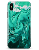 Bright Trendy Green Color Swirled - iPhone X Clipit Case