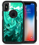 Bright Trendy Green Color Swirled - iPhone X OtterBox Case & Skin Kits
