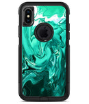 Bright Trendy Green Color Swirled - iPhone X OtterBox Case & Skin Kits