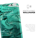 Bright Trendy Green Color Swirled - Skin-Kit compatible with the Apple iPhone 13, 13 Pro Max, 13 Mini, 13 Pro, iPhone 12, iPhone 11 (All iPhones Available)