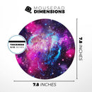 Bright Trippy Space// WaterProof Rubber Foam Backed Anti-Slip Mouse Pad for Home Work Office or Gaming Computer Desk