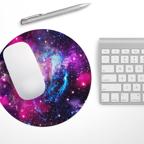Bright Trippy Space// WaterProof Rubber Foam Backed Anti-Slip Mouse Pad for Home Work Office or Gaming Computer Desk