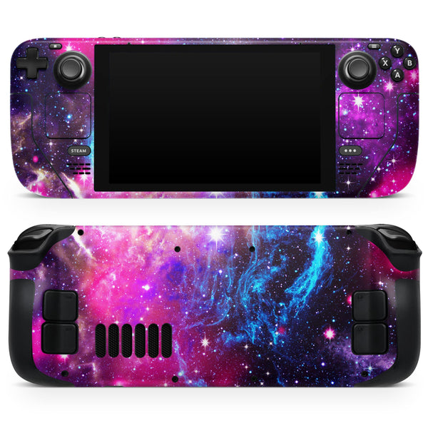 Bright Trippy Space // Full Body Skin Decal Wrap Kit for the Steam Deck handheld gaming computer
