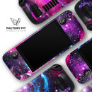 Bright Trippy Space // Full Body Skin Decal Wrap Kit for the Steam Deck handheld gaming computer