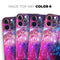 Bright Trippy Space // Full-Body Skin Decal Wrap Cover for Apple iPhone 15, 14, 13, Pro, Pro Max, Mini, XR, XS, SE (All Models)