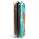 Bright Turquise Rusted Surface iPhone 6/6s or 6/6s Plus 2-Piece Hybrid INK-Fuzed Case