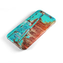 Bright Turquise Rusted Surface iPhone 6/6s or 6/6s Plus 2-Piece Hybrid INK-Fuzed Case