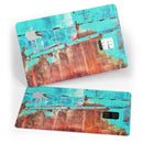 Bright Turquise Rusted Surface - Premium Protective Decal Skin-Kit for the Apple Credit Card
