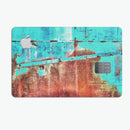 Bright Turquise Rusted Surface - Premium Protective Decal Skin-Kit for the Apple Credit Card