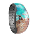 Bright Turquise Rusted Surface - Decal Skin Wrap Kit for the Disney Magic Band