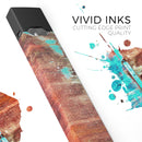 Bright Turquise Rusted Surface - Premium Decal Protective Skin-Wrap Sticker compatible with the Juul Labs vaping device