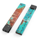 Bright Turquise Rusted Surface - Premium Decal Protective Skin-Wrap Sticker compatible with the Juul Labs vaping device